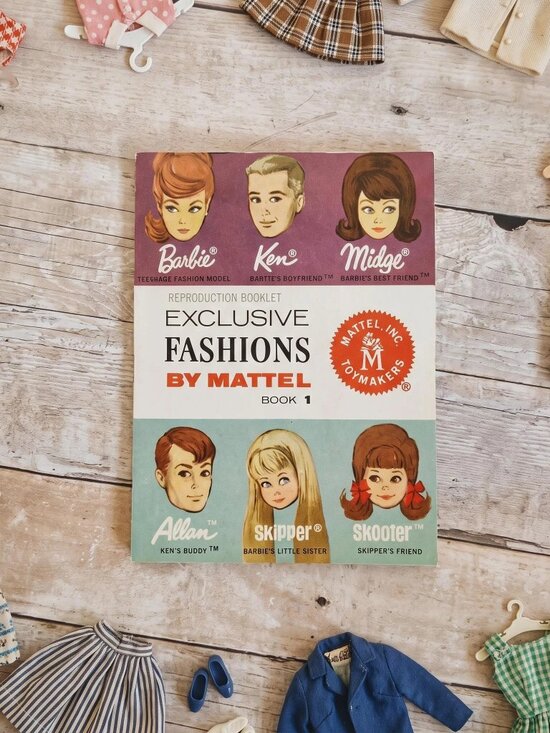 Barbie Other - Mattel Barbie Exclusive Fashions Reproduction Book 1 Vintage Fashion Catalog
